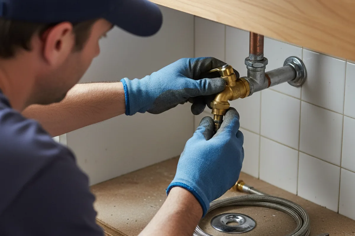 Shutoff valve and fitting work during Well Pump Repair in Oxnard